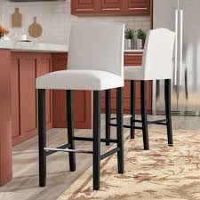 White leather kitchen island chairs. Leather White Bar Stools Counter Stools You Ll Love In 2021 Wayfair