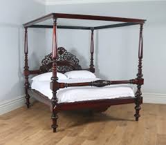 Canopy bed king victorian bedspread. Super King Four Poster Bed 6ft Colonial Victorian Yola Gray Antiques