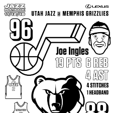 Coloring Book Utah Jazz In 2020 Utah Jazz Jazz Memphis Grizzlies