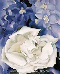 Learn how o'keeffe's early days as an art student led to her first successful exhibition at an important new york gallery. White Rose With Larkspur 1927 No 1 Painting By Georgia O Keeffe