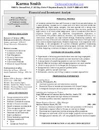 Financial Analyst Resume Example