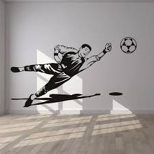 See more ideas about soccer room, soccer bedroom, soccer themed bedroom. Goalkeeper Hanger Wall Stickers Soccer Football Player Vinyl Decal Murals Wallpaper Home Decorative Decor For Kids Room Decoration For Kids Room Decoration For Kidshome Decor Aliexpress