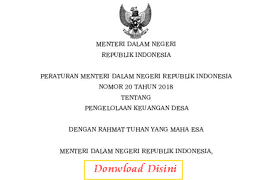 Peraturan kementerian dalam negeri (permendagri) no. Donwload Permendagri Nomor 20 Tahun 2018 Tentang Pengelolaan Keuangan Desa Info Desa