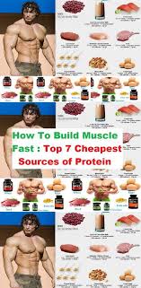 How To Build Muscle Fast Top 7 Cheapest Sources Of Protein Bodybuilding Nutrition Health Fitness Nutrition Bodybuilding Diet