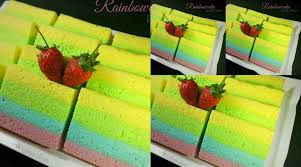 Selain rasanya yang lezat proses pembuatan kue ini juga tergolong mudah. Rainbow Cake Putih Telur By Rizkawidiaa