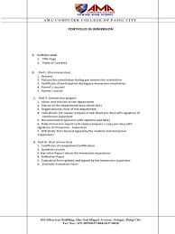 Focused on putting myself in the shoes of prospective customers and working to. Work Immersion Portfolio Template And Forms Pasig Communication Behavior Modification