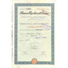Quotazione azioni banco popolare (it0004231566) quotazione e tempo reale gratuito push banco popolare grafici azioni, bp dati finanziari, notizie, book, forum. Banca Popolare Di Cesena 50 Azioni Cesena 1951 Ebay