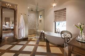 Create the bathroom remodel of your dreams with an inexpensive bathroom makeover! This Bathroom Combines Reclaimed Wood And Limestone Flooring In A Pattern And F Eclectic Bathroom Phoenix By Janet Brooks Design Houzz