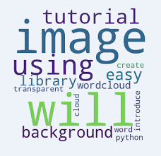 However, instead of displaying a word cloud, the report just shows a blank. Python Create Transparent Background Word Cloud Image Python Wordcloud Tutorial