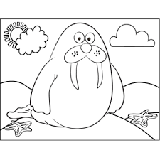 You can use this free walrus coloring page as part of your current plans for letter recognition. Walrus Coloring Page