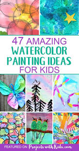 (stick with a certain color scheme — like orange. 47 Creative Watercolor Painting Ideas Kids Will Love Kids Watercolor Kids Art Projects Painting For Kids