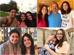 Smriti irani with her daughter, zoish irani. Smriti Z Irani On Twitter Shanelle Zoish I M Proud To Be Their Mother One A Lawyer The Other Hoping To Follow Her Sister S Footsteps Ever Caring Confident My
