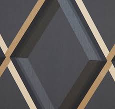 Les côtés du tableau sont également imprimés. Papier Peint Cornus Sur Intisse Noir Et Or Castorama