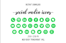 Download Green Social Media Icons Graphic By The Branding Place Creative Fabrica PSD Mockup Templates
