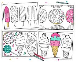You can download kawaii donut coloring page for free at coloringonly.com. 4 Printable Food Coloring Pages Kawaii Adult Coloring Etsy