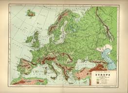 Je dunkler der farbton, desto höher der wert. Wunderschone Physische Karte Von Europa 1905 Atlas Antike Etsy
