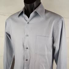 van heusen dress shirt size 15 fitted blue