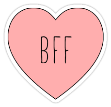 I Love My Bff Best Friend Heart Sticker By Thepinecones Hydroflask Stickers Tumblr Stickers Print Stickers