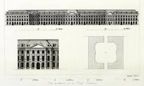 elevations and plan of the place vendome paris place vendome architecture mapping paris