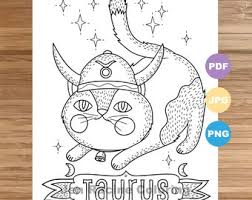 Your kids will increase their vocabulary by learning about different anima. Zodiac Coloring Page Etsy