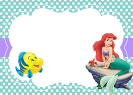 Printable Little Mermaid Invitation Card Mermaid Party Invitations Little Mermaid Invitations Mermaid Birthday Invitations