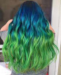 To make your hair ombre at home, you'll need to apply 2 coats of bleach 1 or 2 weeks apart. 28 Blue Ombre Hair Color Ideas Trending Right Now