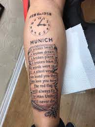The magic of the internet. Mufc Songs Chants Auf Twitter United Fan With A Class Munich Tattoo Jmulcrow