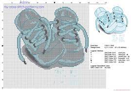 A round up of 12 free baby shoe patterns. Cross Stitch Birth Record With Light Blue Baby Shoes Name Surname Weight Length Free Download Free Cross Stitch Patterns Simple Unique Alphabets Baby