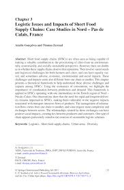 Comme le 20 décembre dernier, eelv nord pas de calais est aux côtés des associations mobilisées contre le géant tropicalia, nouveau venu sur la liste des grands projets inutiles. Pdf Logistic Issues And Impacts Of Short Food Supply Chains Case Studies In Nord Pas De Calais France