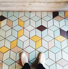 Tumbling Blocks In Bk Geometric Tile Floor Tiles Flooring