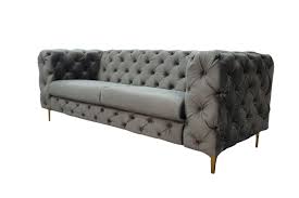 Rolf benz ego designer stoff sofa grau dreisitzer couch 7680. Lc Home 3er Sofa Dreisitzer Couch Kingdom Chesterfield Samt Barock Grau Ebay