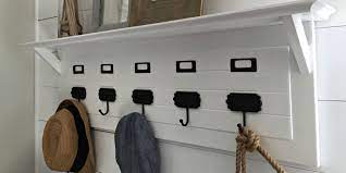 Remodelaholic Pottery Barn Inspired Entry Organizer Diy Hat Rack Pottery Barn Inspired Entry Organization