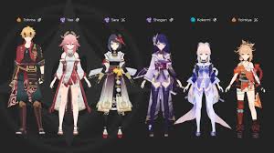 Categories are sorted by playable characters (+ paimon). Nnvalpnd5wnb8m