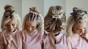 4 Half Up Styles For Short Hair W Hair Accessories I Like 2 And 3 Short Hair Hacks Short Hair Styles Short Hair Up