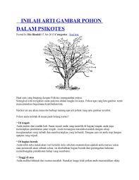 Psikotes menggambar pohon termasuk dalam tes grafis. Calameo Inilahartigambarpohondalampsikotes 131101061441 Phpapp02