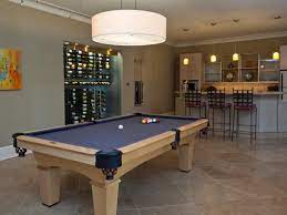 Transitional Game Room And Wine Cellar Pool Table Room Game Room Decor Game Room With Pool Table