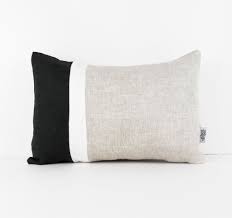 Black And White Lumbar Pillow Cover Black Throw Pillow Cover Lumbar Cushion Cover Uk Color Block Etsy Black Throw Pillows Cushion Covers Uk Geometric Pillow Covers