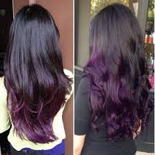 And best of all, dip dying hair can be done right at home, as color kits can. Image From Http Blog Vpfashion Com Wp Content Uploads 2015 05 Dark Purple Ombre Hair Color Choice For Dark Hair Gi Hair Color Purple Hair Styles Dip Dye Hair