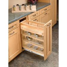 Rev A Shelf 10 In W X 4 875 In H 1 Tier Mounted Wood Spice Rack Lowes Com In 2020 Rev A Shelf Blind Corner Cabinet Base Cabinets