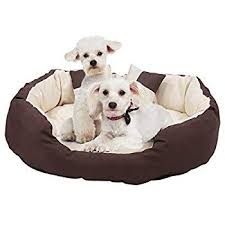 Long Rich Durable Bolster Sleeper Oval Pet Bed With Removable Reversible Insert Cushion And Additional Two Pillow Brown To In 2020 Pet Bed Large Pet Beds Dog Pet Beds