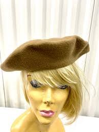 Boina de lana color canela vintage de los años 70 fabricada para Macy's en  Italia