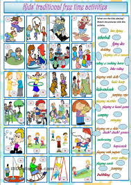 Kids Traditional Free Time Activities Free Time Activities Reading Comprehension Kindergarten Activities