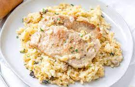 Brown chops on each side, turning every 2 minutes so that they don't curl. Baked Pork Chops Rice Tornadough Alli