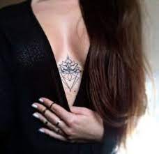 Geometric Floral Sternum Tattoo Inspo Tattoos Sternum Tattoo Lace Tattoo