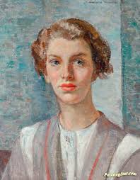 Portrait Of A Canadian Girl, Art Painting by Arnold Mason
