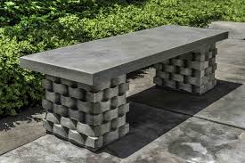 Banco De Concreto Para Jardim Com Encosto Pre Moldado