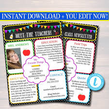 Weekly newsletter template for preschool teachers child development. Editable Newsletter Template Instant Download Teacher Etsy