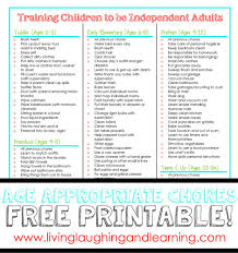 age appropriate chore charts free printable home school