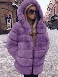 Check spelling or type a new query. Manteau En Fausse Fourrure A Capuche Manches Longues Hiver Mode Decontracte Femme Vestes Violet Manteaux Hauts