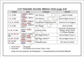 Ini tak termasuk cuti umum peringkat negeri, hari keputeraan agong dan. Fj On Twitter Cuti Panjang Untuk Tahun 2020 Guys Credit Cikgu Fariez
